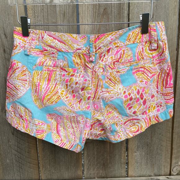 Lilly Pulitzer Walsh Shorts Breakwater Blue Tini Bikini Tropical Summer Size 4 - Picture 2 of 9